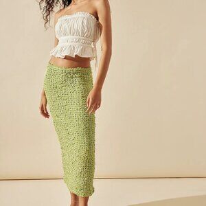 NWT Free People Standout Smocked Convertible Midi XS